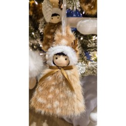 1 Lampada a sospensione Eskimo - Legno di renna e nodo. n°1