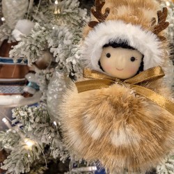 1 Lampada a sospensione Eskimo - Legno di renna e nodo. n°3