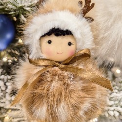 1 Lampada a sospensione Eskimo - Legno di renna e nodo. n°4