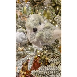 1 Fermaglio per uccelli verde - Glitter. n�1