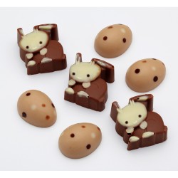 Stampo per cioccolatini Uova e Conigli. n1