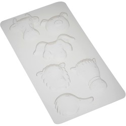 Set di 2 stampi 6 cioccolatini Animali della fattoria / Oceano. n1