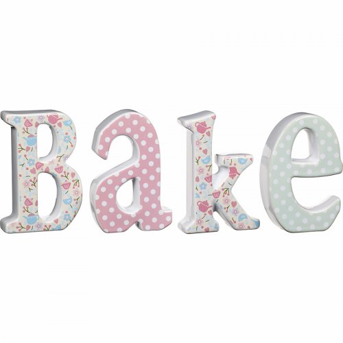 4 grandi lettere decorative Bake - Ceramica 