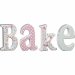 4 grandi lettere decorative Bake - Ceramica. n°1