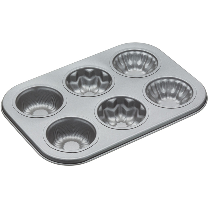 Stampo 6 Mini plumcake Fiori (7 cm)  Metallo 