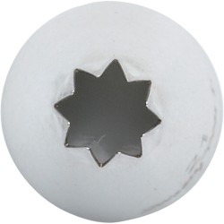 Beccuccio glassatura stella aperto sottile (7 mm) - Acciaio inox. n1