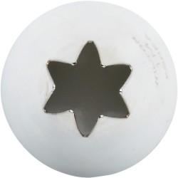 Beccuccio glassatura stella aperto medio (9 mm) - Acciaio inox. n1