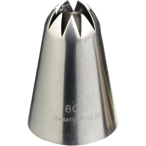 Beccuccio glassatura stella chiuso maxi (20 mm) - Acciaio inox