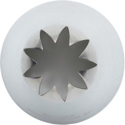 Beccuccio glassatura stella chiuso maxi (20 mm) - Acciaio inox. n1
