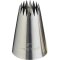 Beccuccio glassatura stella aperto maxi (18 mm) - Acciaio inox images:#0