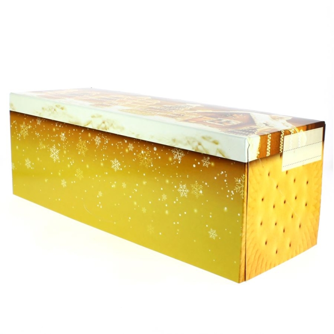 Scatola per Tronchetto Larga Pan di Zenzero (35 cm) - Cartone 