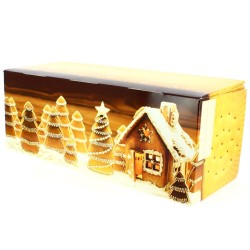 Scatola per Tronchetto Larga Pan di Zenzero (35 cm) - Cartone. n�1