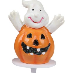 6 Stecchini con zucche 3D per Halloween - Plastica. n2