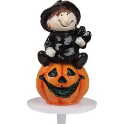 6 Stecchini con zucche 3D per Halloween - Plastica. n4