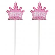 5 mini candele Corone Principesse