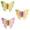 3 Farfalle multicolori 3D (3,5 cm) - Pasta di zucchero images:#0
