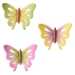 3 Farfalle multicolori 3D (3,5 cm) - Pasta di zucchero. n°1