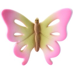 3 Farfalle multicolori 3D (3, 5 cm) - Pasta di zucchero. n2