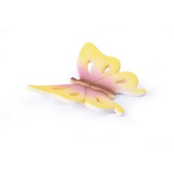 3 Farfalle multicolori 3D (3, 5 cm) - Pasta di zucchero. n4