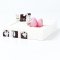 2 Uova di Pasqua rosa 3D (3,5 cm) - Cioccolato bianco images:#1