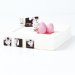 2 Uova di Pasqua rosa 3D (3,5 cm) - Cioccolato bianco. n°2