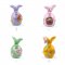 4 Stecchini con coniglietti pasquali colori pastello - Plastica images:#0