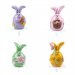 4 Stecchini con coniglietti pasquali colori pastello - Plastica. n°1