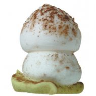 10 Funghi Piccoli su Foglia (1,9 cm) - Zucchero