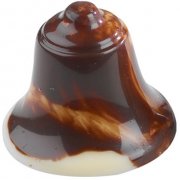 2 Campane di cioccolato (3 cm) - Effetto marmo