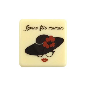 2 Quadrati “Bonne Fête Maman” (3,8 cm)