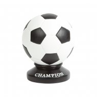 Salvadanaio pallone da calcio con scritta “Champion” - Ceramica