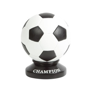 Salvadanaio pallone da calcio con scritta Champion - Ceramica