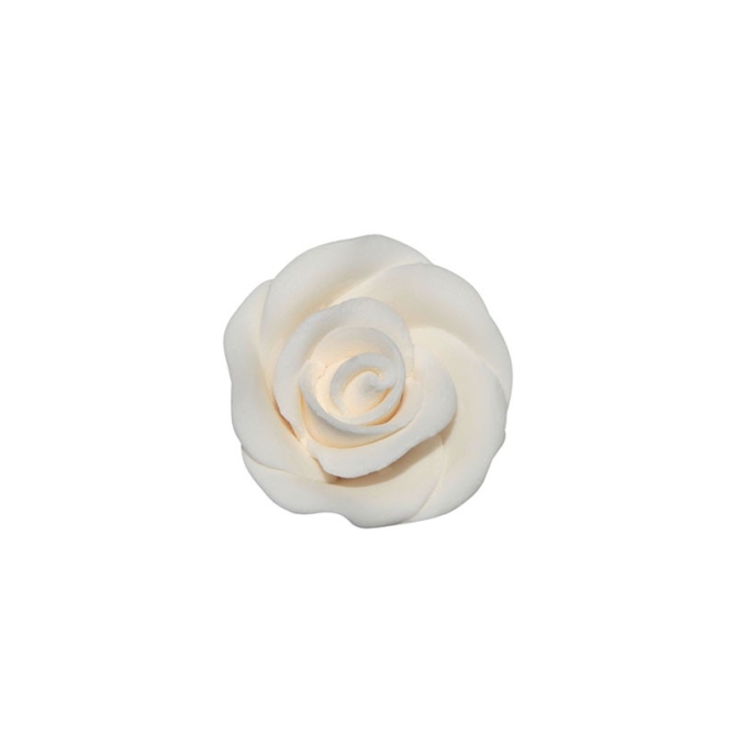 1 Mini rosa bianca (2, 5 cm) - Non commestibile 