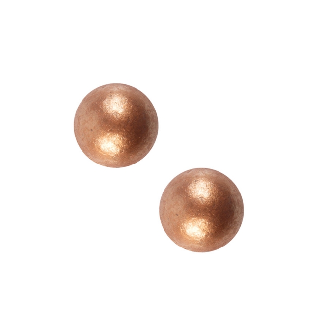 2 Palline di Natale 3D Bronzo (2, 2 cm) - Cioccolato 