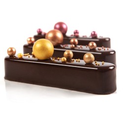 2 Palline di Natale 3D Bronzo (2, 2 cm) - Cioccolato. n1