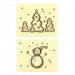 2 Coperture terminali per Tronchetto di Natale Pupazzo di Neve/Abete - Cioccolato Bianco. n°1