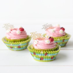 Cake Topper Happy Birthday - Plastica Oro. n1