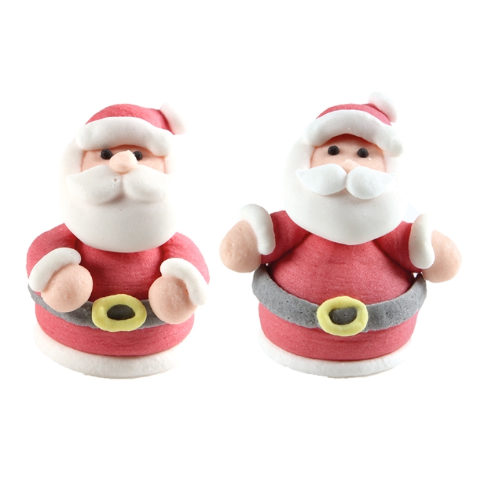 2 Babbo Natale piccolo 4, 5 cm - Zucchero 