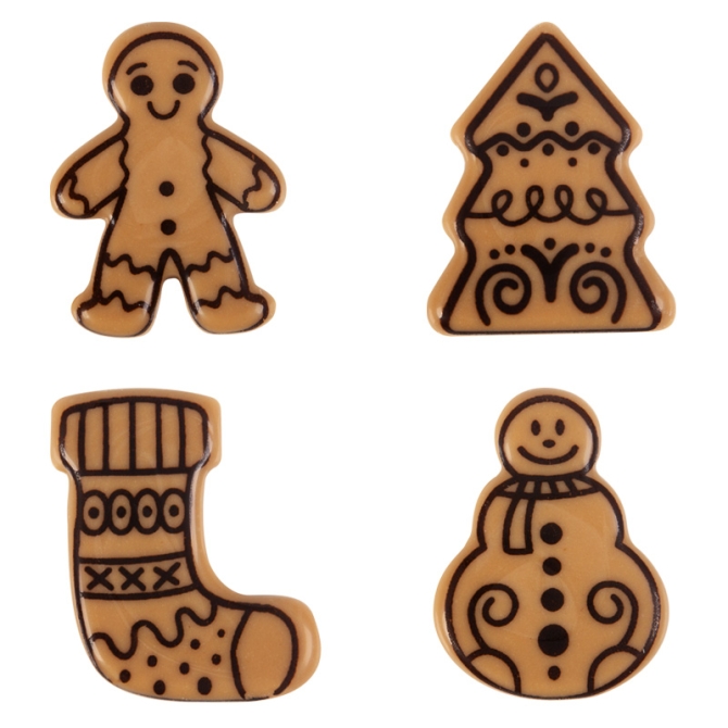 4 Figurine di Natale - Cioccolato al caramello 