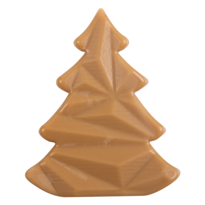 2 abeti in rilievo 5, 5 cm - Cioccolato al caramello 