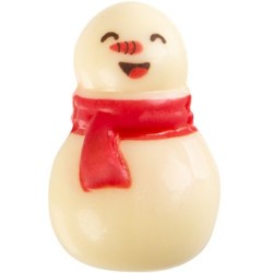 2 Pupazzi di neve 3D (3, 5 cm) - Cioccolato bianco. n1