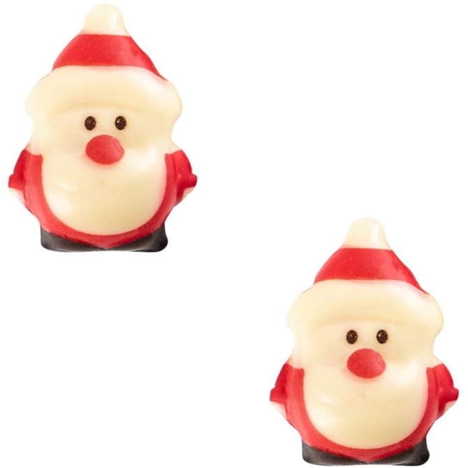2 Babbo Natale 3D (3 cm) - Cioccolato bianco 