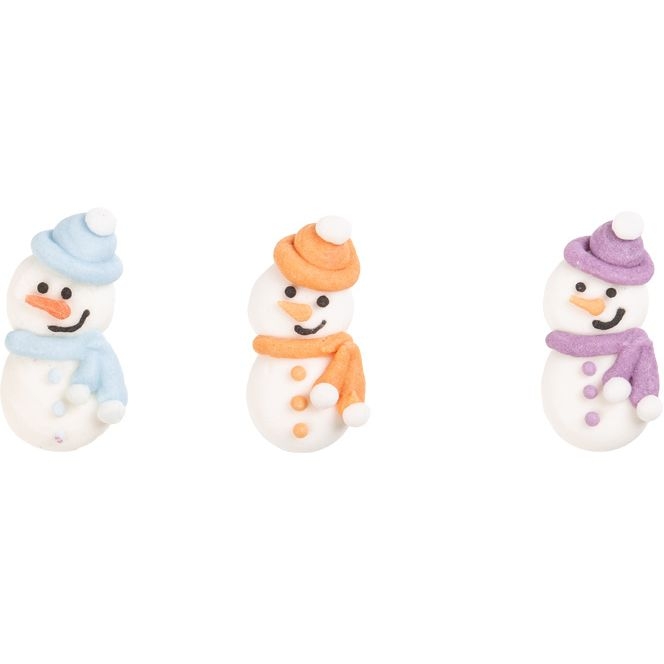 3 Mini Pupazzi di Neve 3 cm - Zucchero 