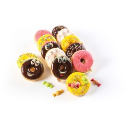 4 caramelle colorate 2D (4 cm) - Cioccolato bianco. n1