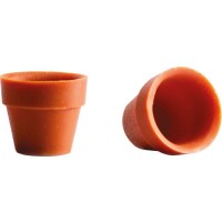 2 mini vasi da fiori (2,8 cm) - Cioccolato