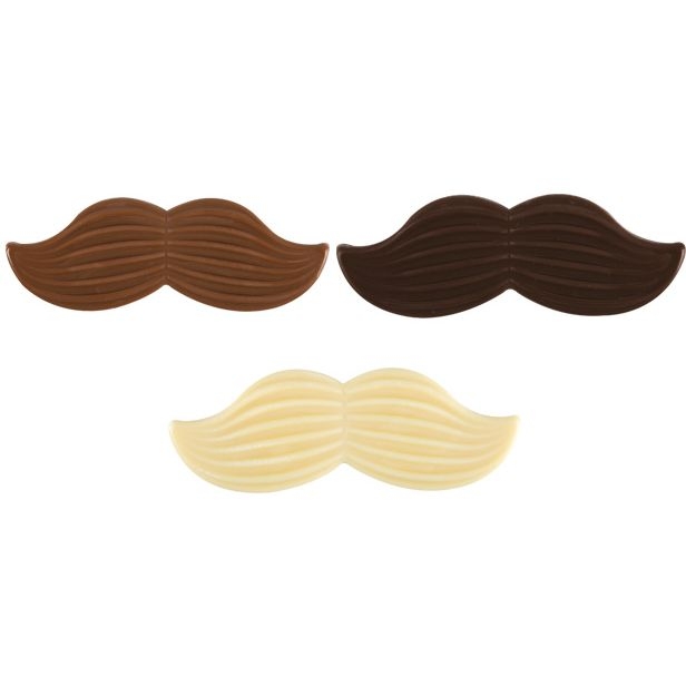 3 Baffi (5 cm) - Cioccolato fondente / al latte / bianco 