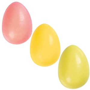 3 mini ovetti 3D pastello (2 cm) - Cioccolato bianco