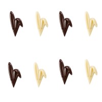 8 orecchie di coniglio - 4 cioccolato bianco/4 cioccolato fondente