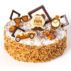 Assortimento di 8 decorazioni per la festa del pap - Cioccolato bianco. n1