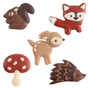 4 decorazioni forestali - Cioccolato